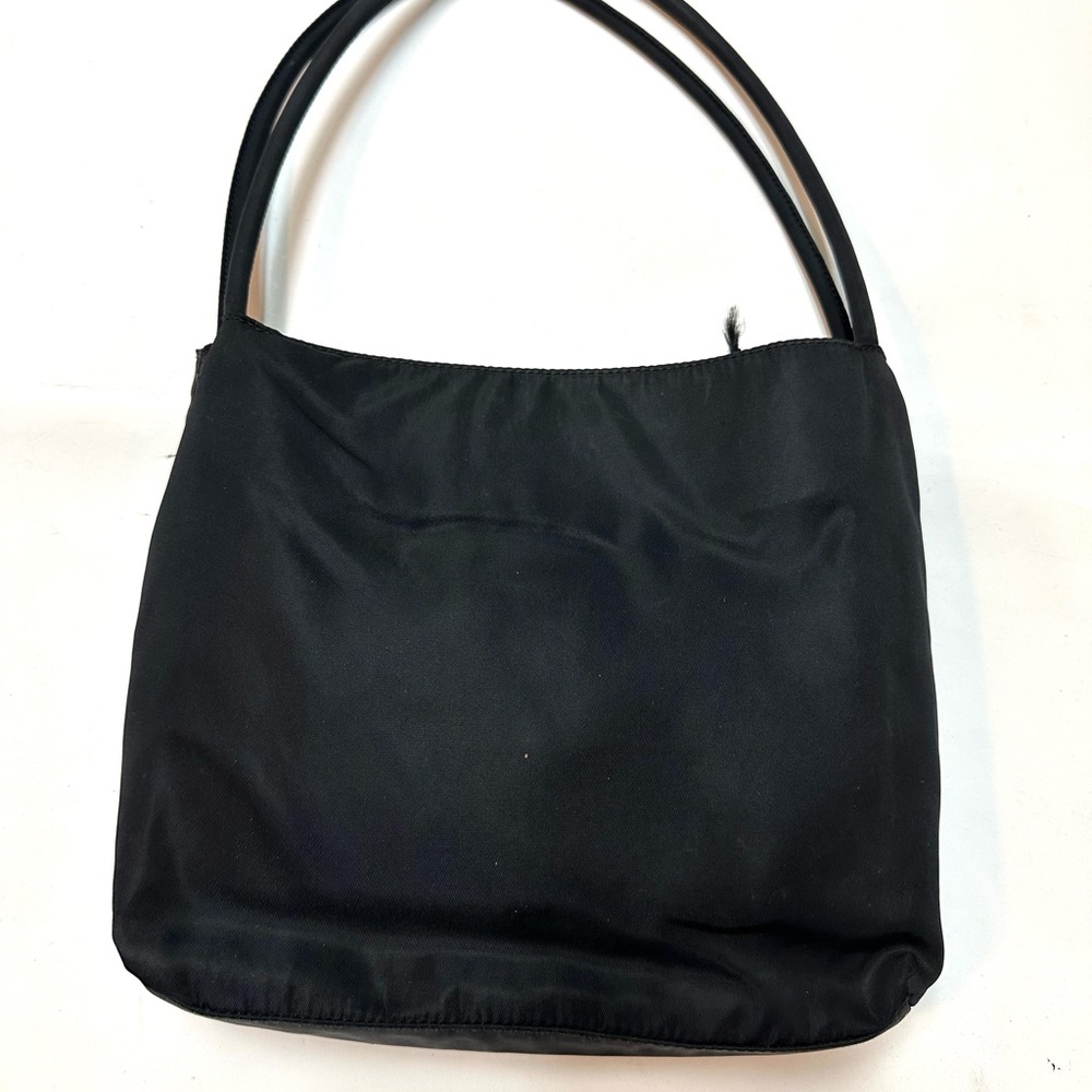 Prada Black Nylon Tote with Triangle Logo - Picture 2 of 7